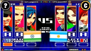The King of Fighters 2003 (iori_yagami1 Vs. CPS-jose1997) [India Vs. Argentina]