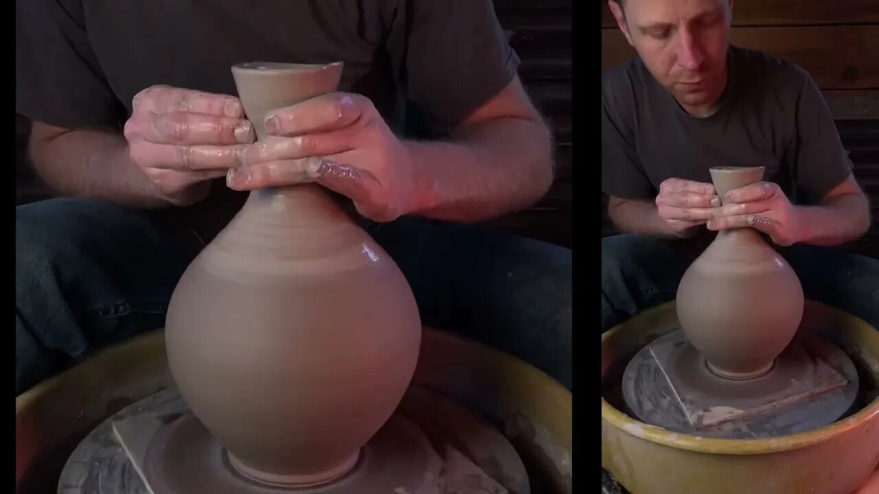 Throwing a Vase in 2 sections - full length clip from YT short