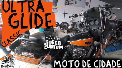 Ultra Glide Classic é uma moto de cidade? Sacando fora o Baú "TourPack" e pegando corredor.