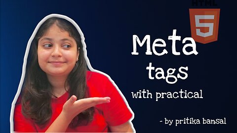 Mera tags in HTML || All is study || by Pritika Bansal