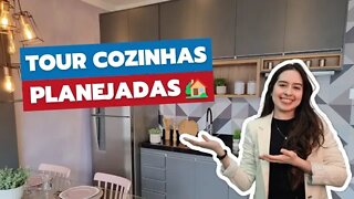 TOUR por COZINHA PLANEJADA PEQUENA para APARTAMENTO, SIMPLES E ELEGANTES 🏡😍