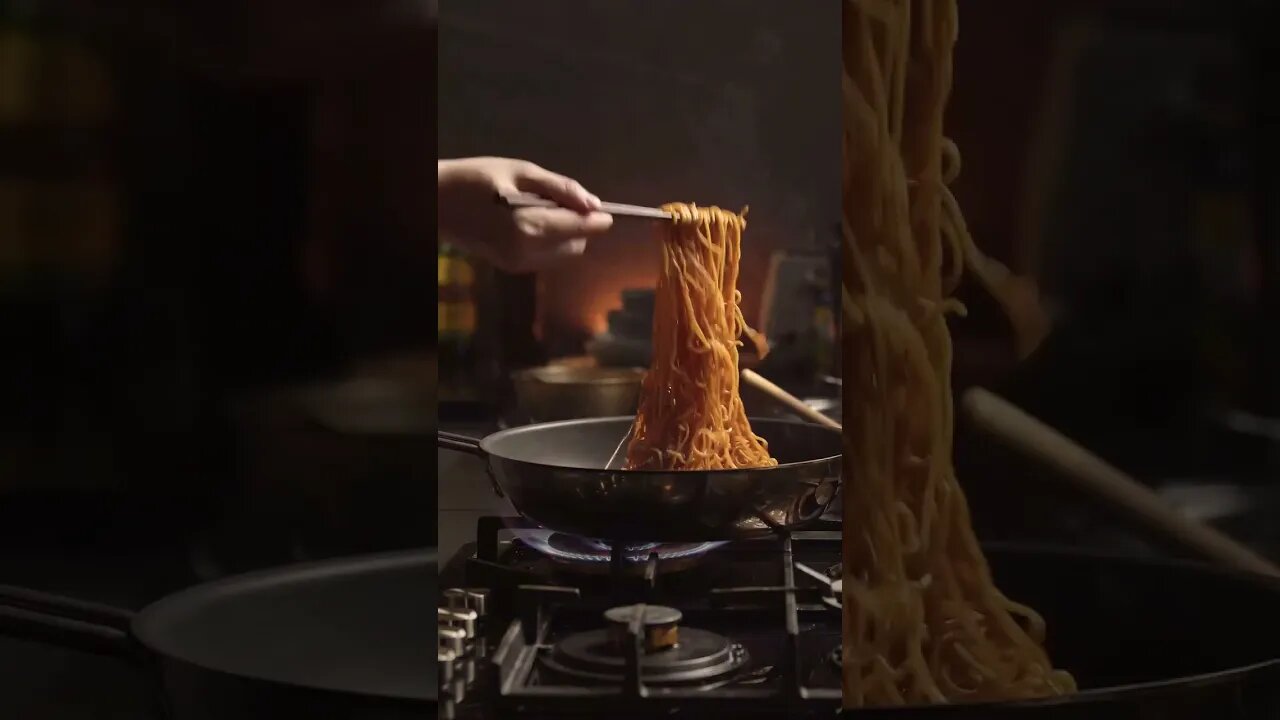 Cooking Pan Fried Chinese Noodles