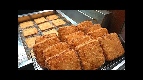 Amazing Fried Toast Croquette Making Process - Korean street food