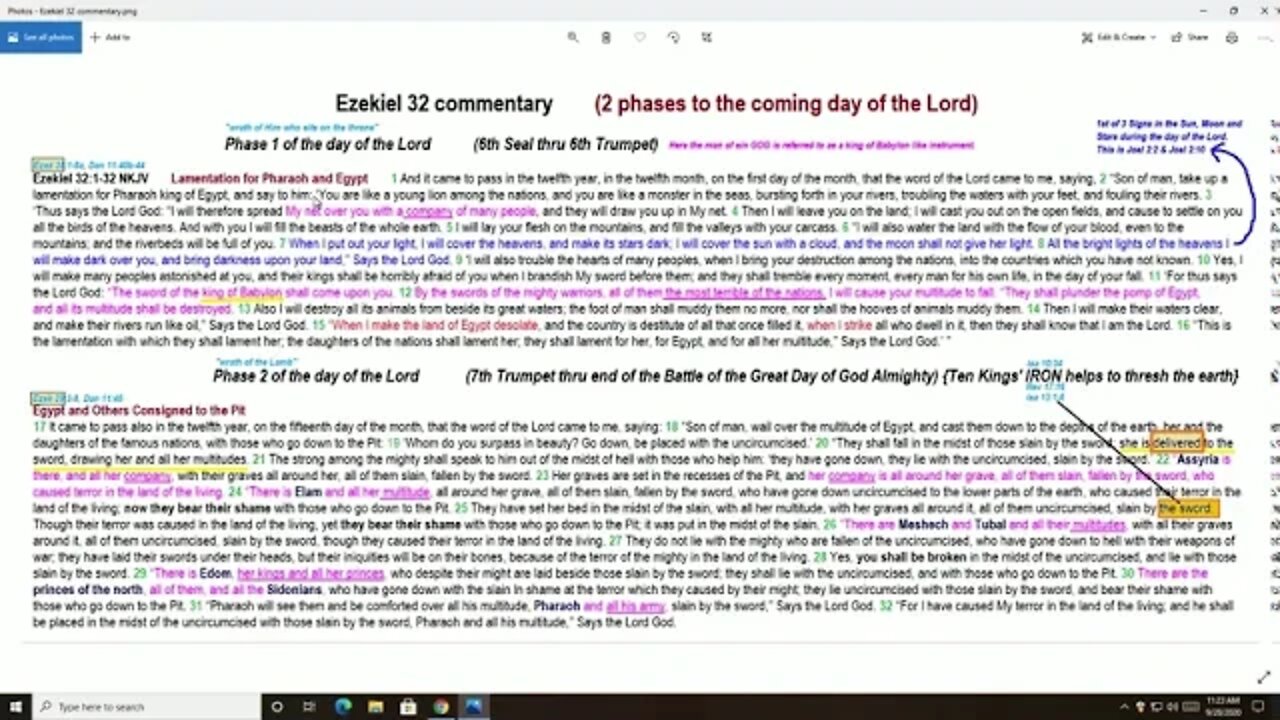 Ezekiel 32 commentary 2 phases of the day of the Lord