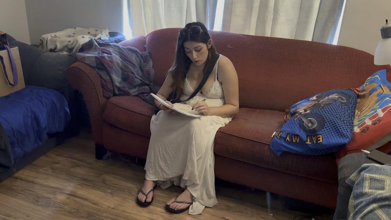 Yung Tiana Writing Her Verse For “Yung Halloween 2” Music Video