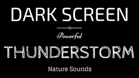 SLEEP with RAIN and THUNDER Sounds BLACK SCREEN | Powerful Thunderstorm | Dark Screen Nature Sounds