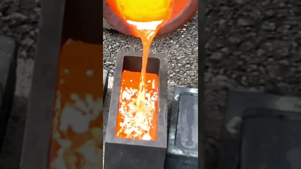 Melting copper - Pouring Molten Copper #shorts #asmr #fyp #foryou #asmrvideo