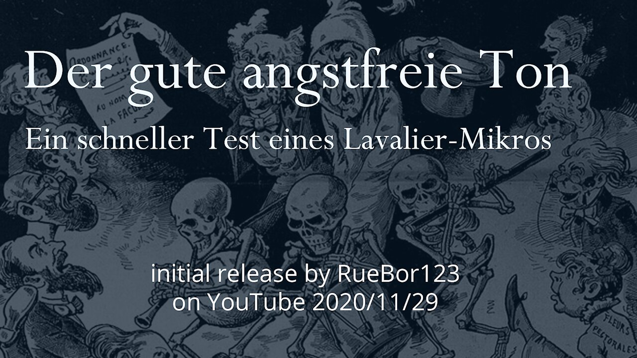 Der gute angstfreie Ton - Schnelltest eines Lavalier-Ansteckmikrofons (29.11.2020)