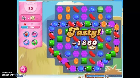 Candy Crush Level 1795 Audio Talkthrough, 1 Star 0 Boosters