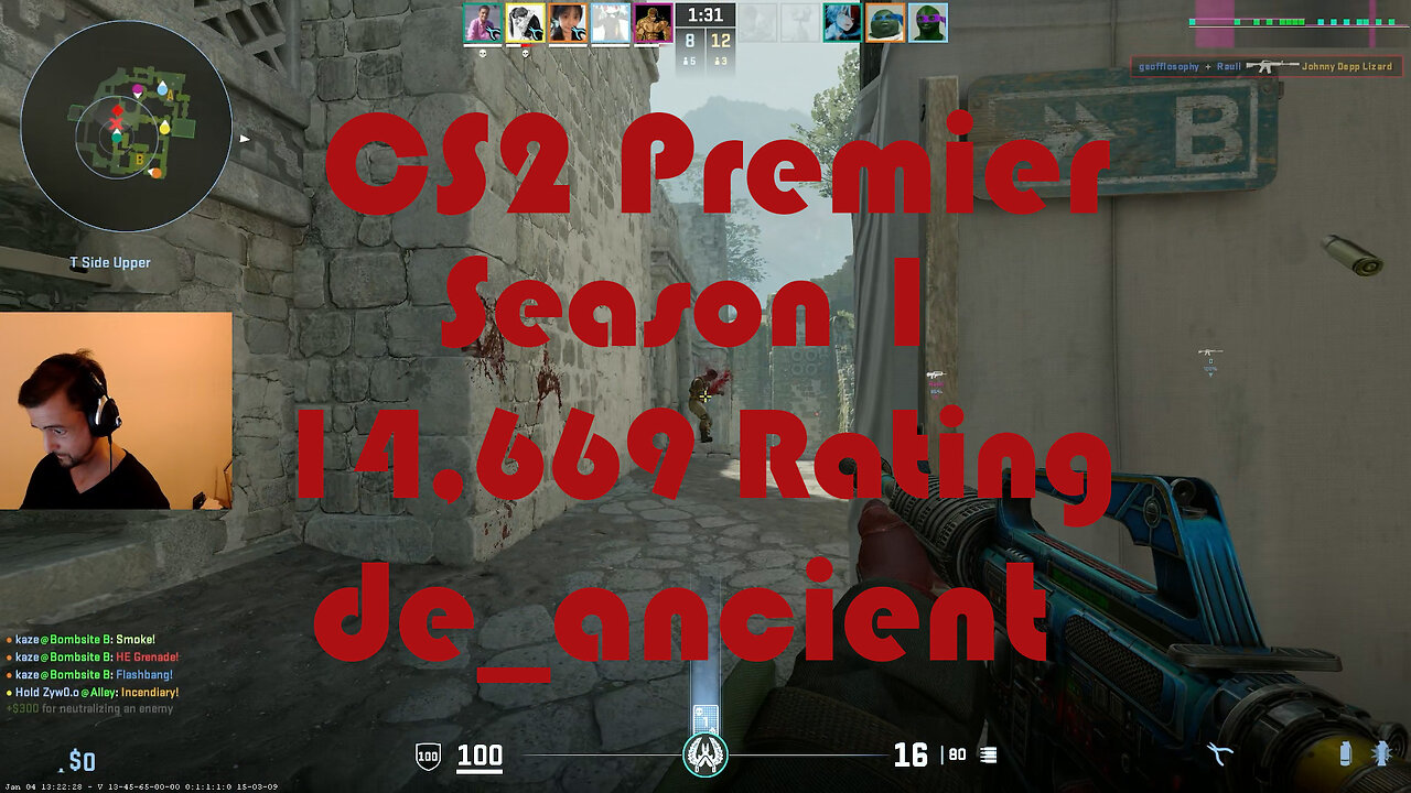 CS2 Premier Matchmaking - Season 1 - 14,669 Rating - de_ancient