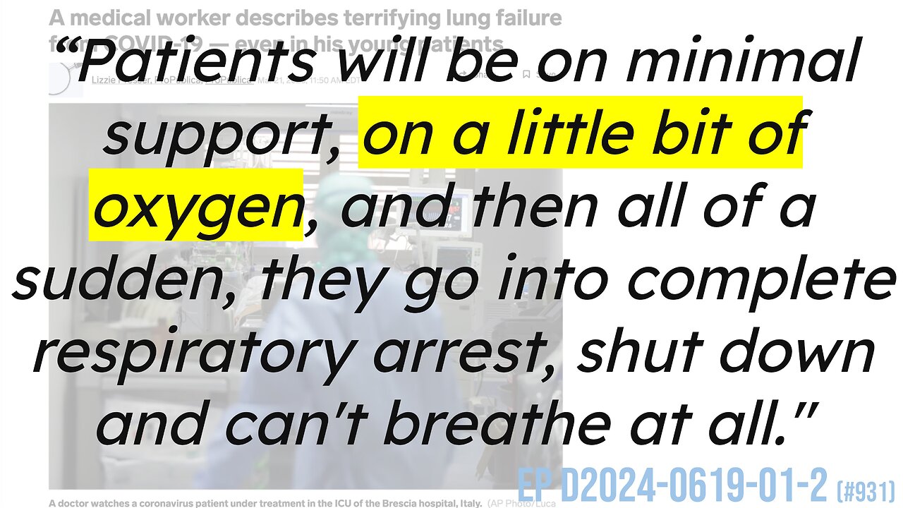 "A little bit of oxygen" in March/April 2020 (Business Insider articles) Ep #931 (v2)