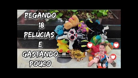 PEGANDO VÁRIAS PELÚCIAS E GASTANDO POUCO 👏👏👏