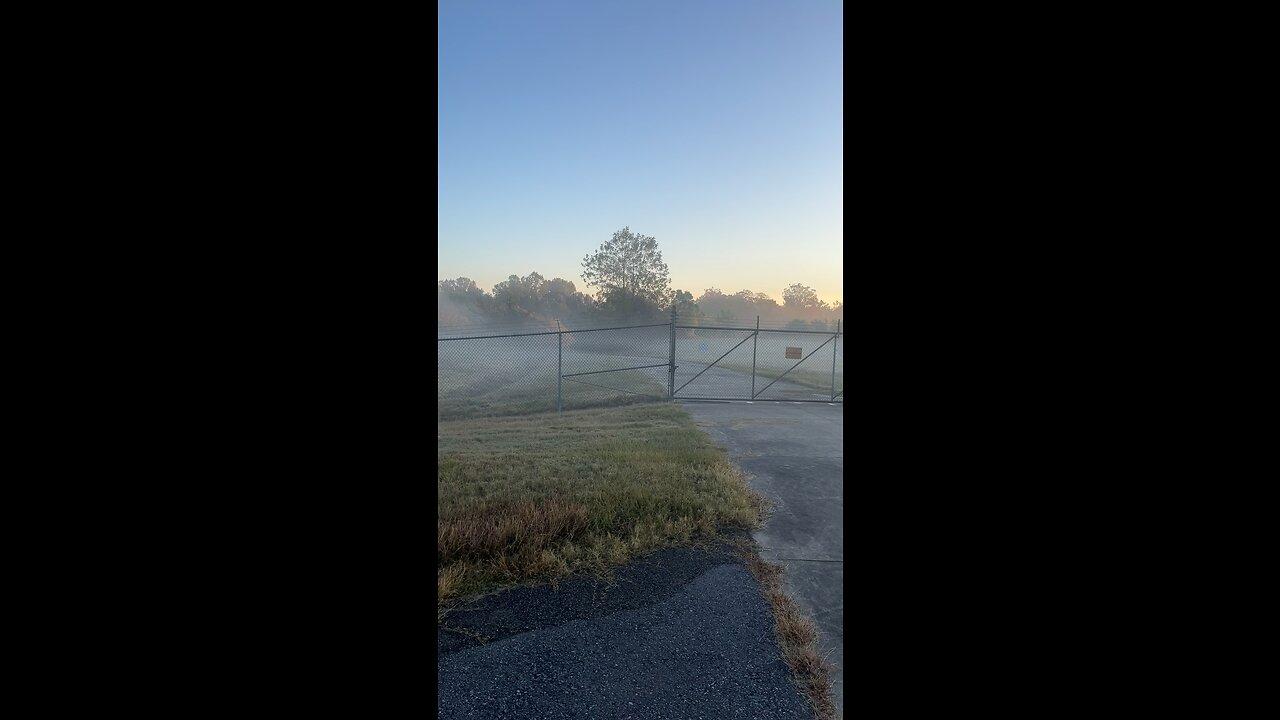 Morning fog at the airport