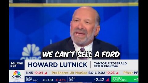 CEO Howard Lutnick - explains Tariffs. Unable to sell Ford of GM in Europe due to Tariffs