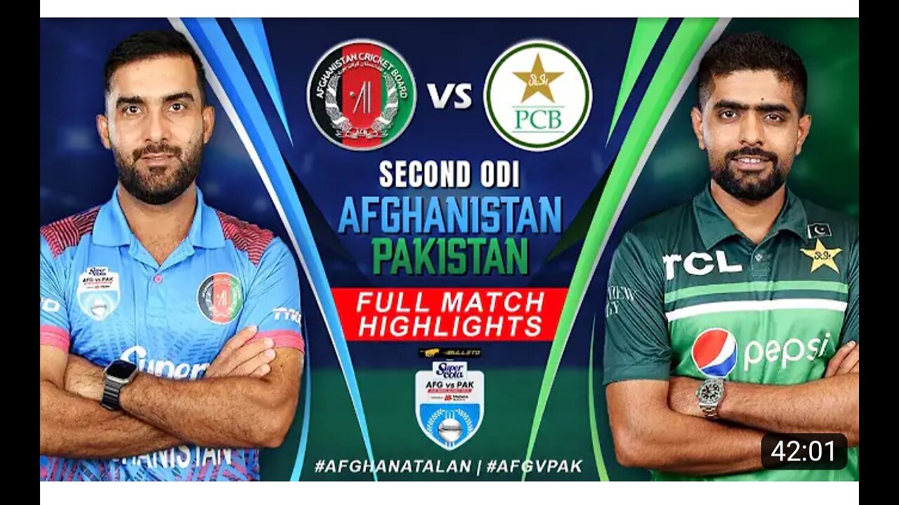 Pakistan vs Afghanistan full match 2nd odi