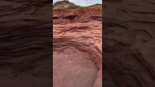 Climbing cliffs at Cavendish beach