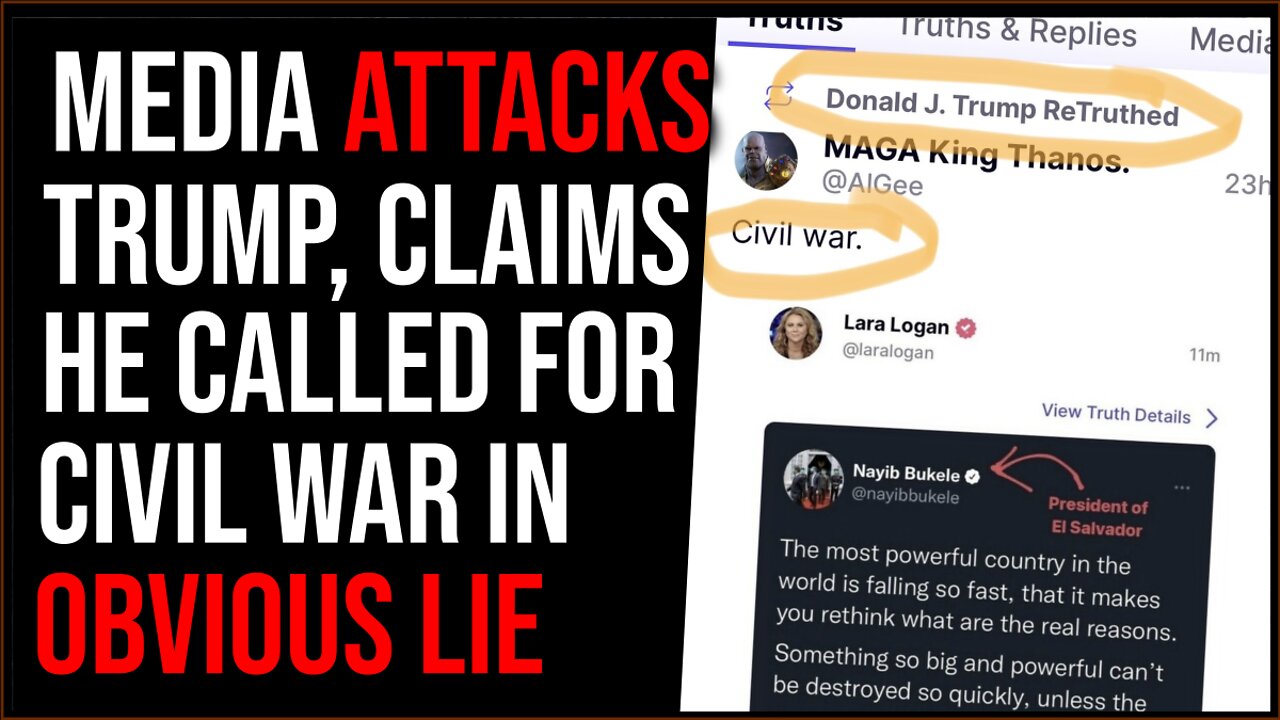 Media Claims Trump Called For Civil War, Of COURSE They're Lying