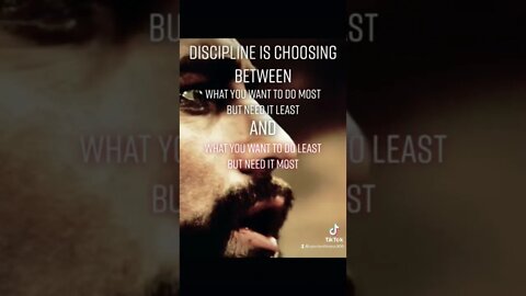 Discipline is choosing between…
