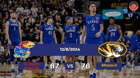 #1 Kansas Jayhawks (7-1) vs Missouri Tigers (7-1) | 12-8-2024 | NCAA Men's Basketball