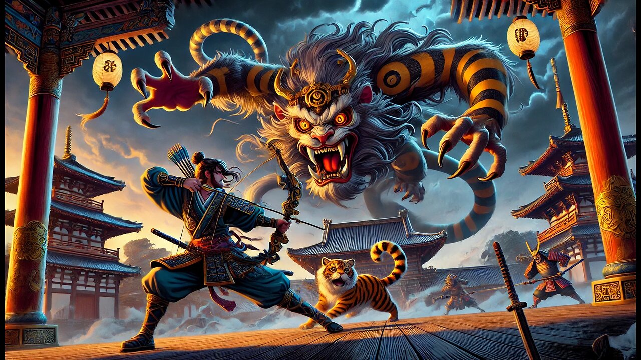 The Tale of Raiko and the Fearsome Nue (Chimera) - Japanese Mythology