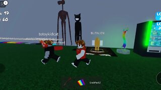 ROBLOX CARTOON CAT AND SIRENHEAD MOMMYLEGS! VIRAMOS MONSTROS 😱 TOTOY GAMES @NEWxXx Games #roblox