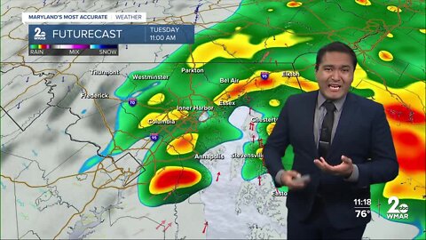 WMAR-2 News Cesar Cornejo Monday night weather