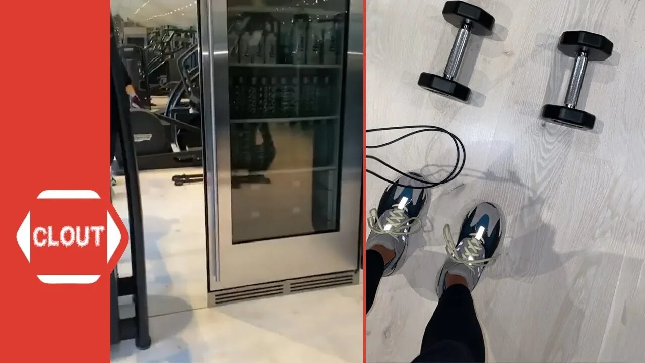 Kim Kardashian Unveils Another Fridge Located Inside Her Gym!