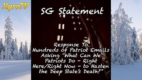 SG Statement to Patriots