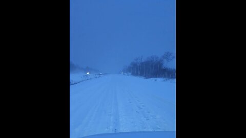 Snowstorm In Parry Sound Ontario