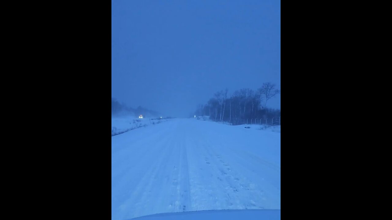 Snowstorm In Parry Sound Ontario