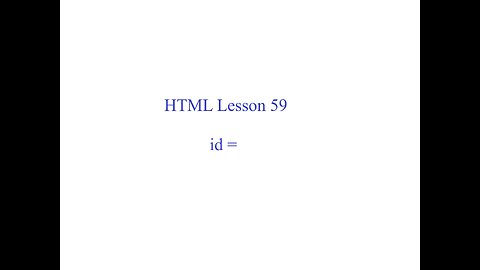 HTML Lesson 59