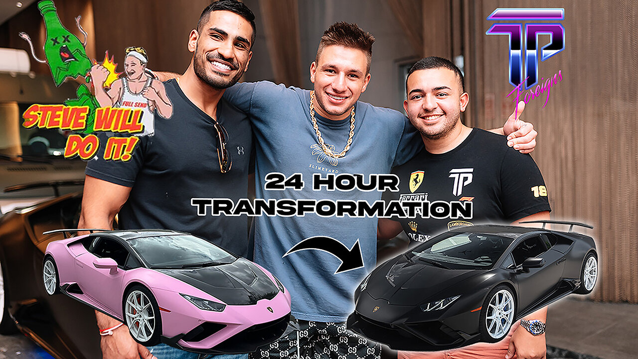 Wrapping SteveWillDoIt’s Lamborghini in Under 24 Hours!!!