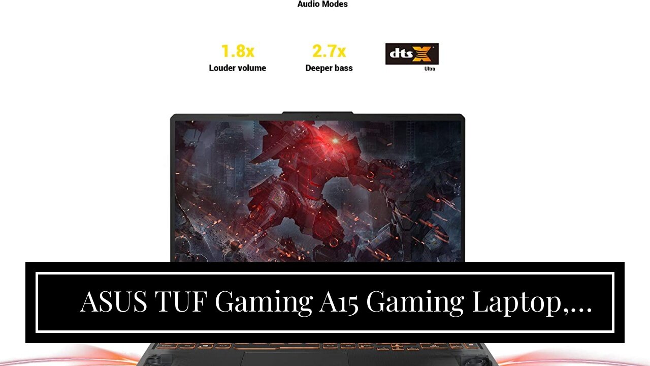 ASUS TUF Gaming A15 Gaming Laptop, 15.6” 144Hz FHD IPS-Type, AMD Ryzen 7 4800H, GeForce GTX 166...