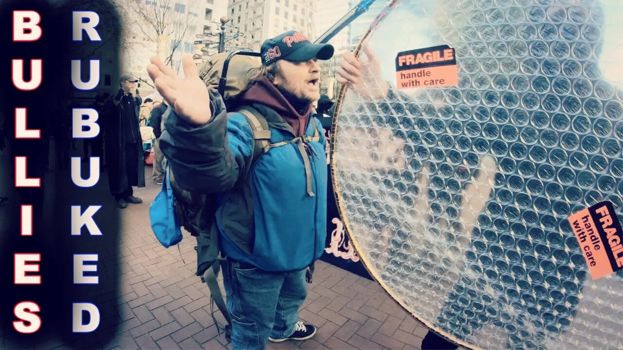 "FRAGILE" Antifa Bubble Tyrant: PATRIOT DEFENDS REPORTER AGAINST MASKED BOYS IN BLACK