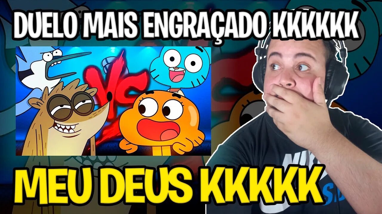 REACT Mordecai e Rigby VS. Gumball e Darwin 2 | Duelo de Titãs Part. Tec Plays