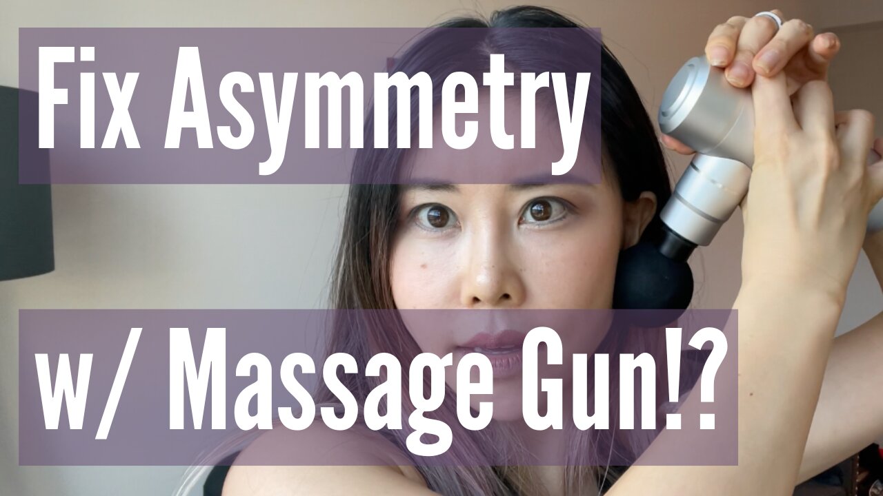 Massage Gun to improve facial symmetry