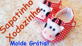 Como Fazer Sapatinho de Bebê (Xodozinho) Molde Grátis!