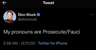 Elon Musk calls to prosecute Fauci on Twitter