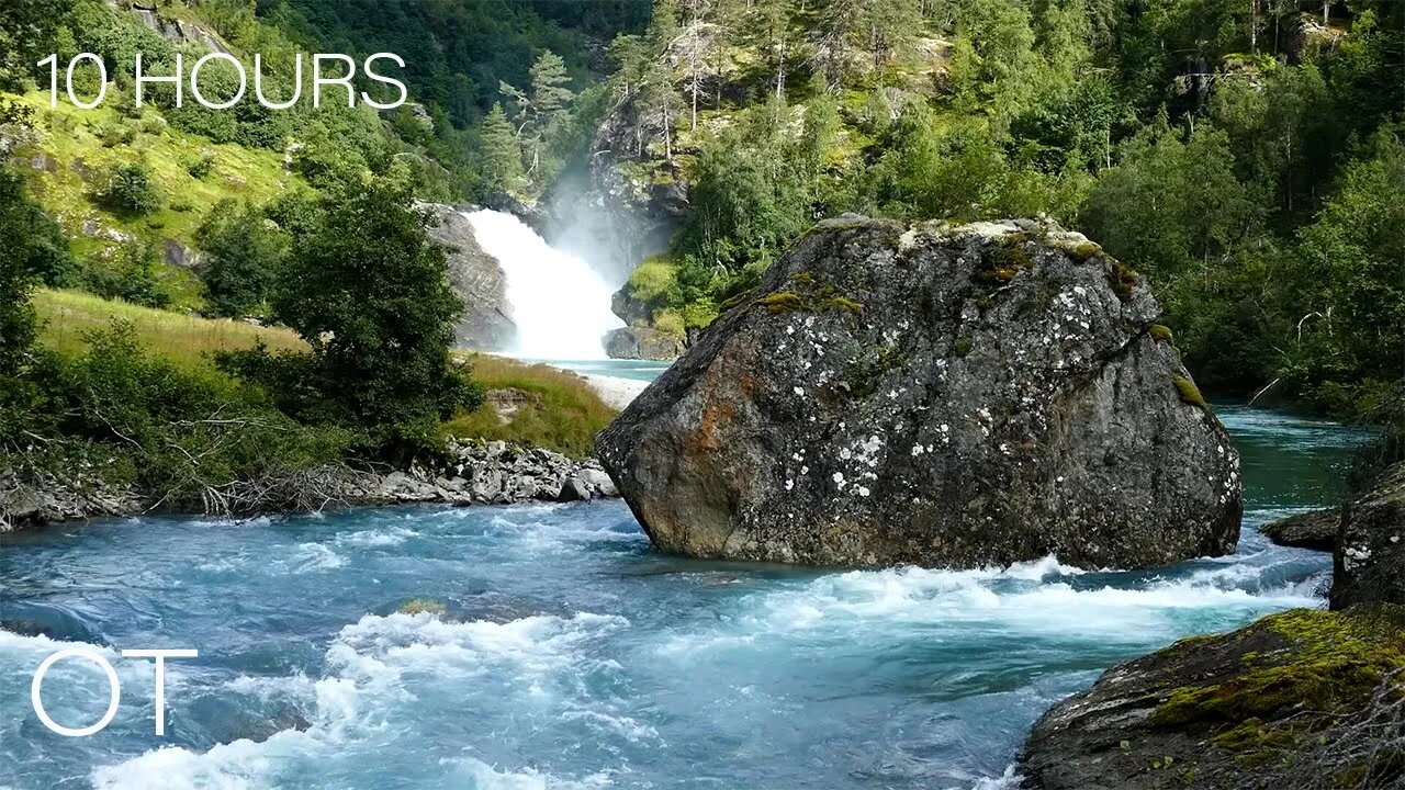 Northern Rapids | Sounds of a Raging River in Skjolden Norway for relaxing | sleeping | studying