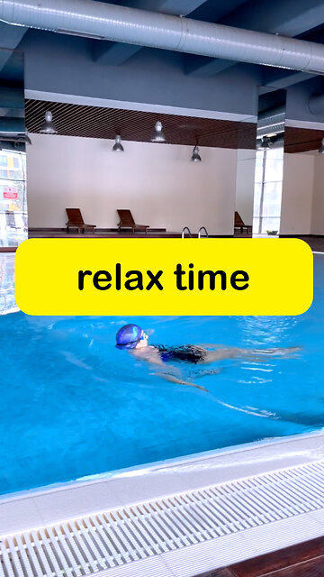 Taking a break from the hustle and bustle of life with a refreshing dip in the indoor pool