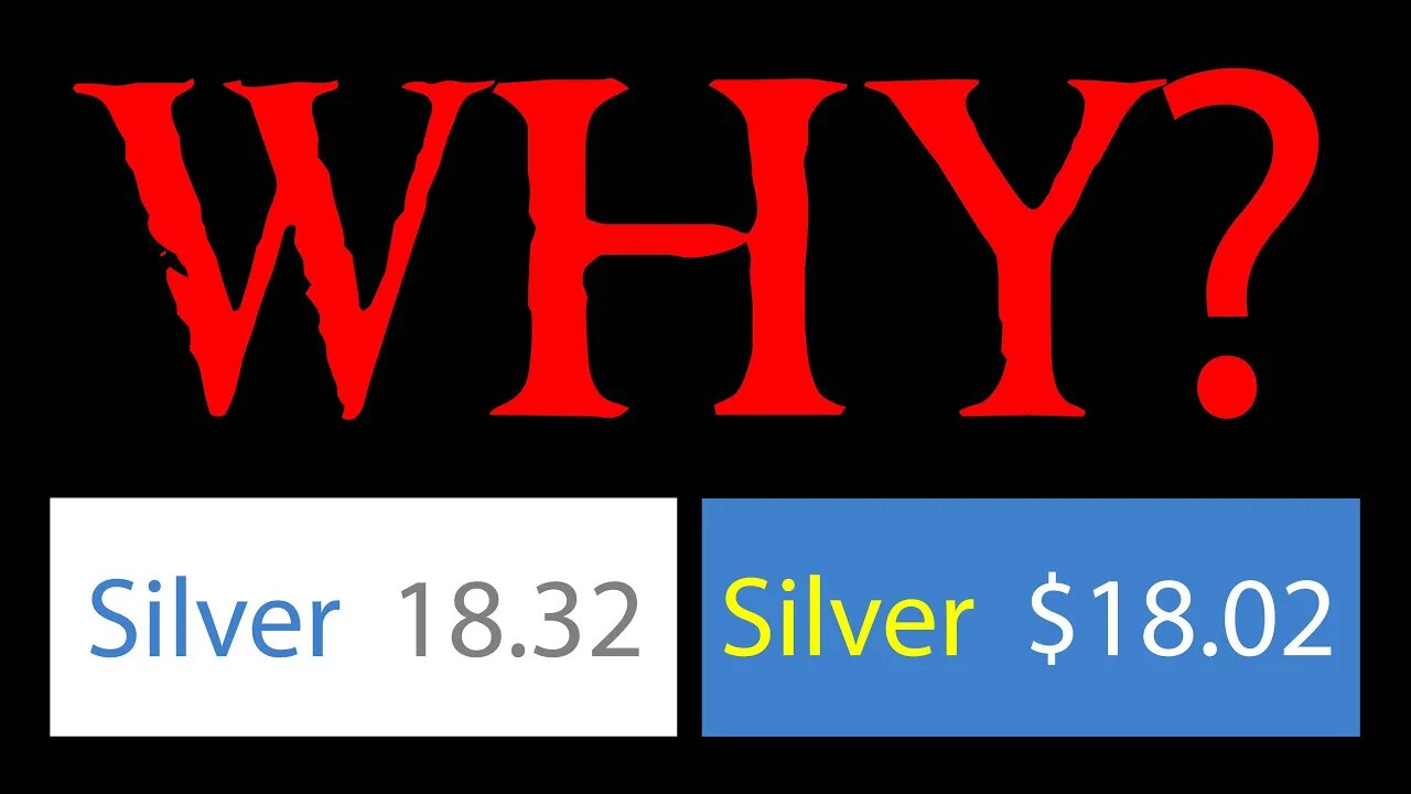 Why Do Different Bullion Dealers Show Different Silver Spot Prices? SCAM?