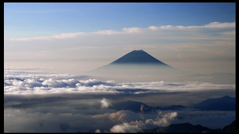 Mount Fuji Morning Clouds free