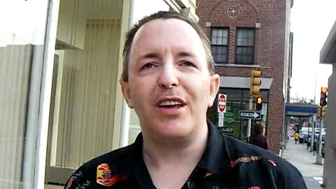 Frank talks to me outside the Scott Brown Event