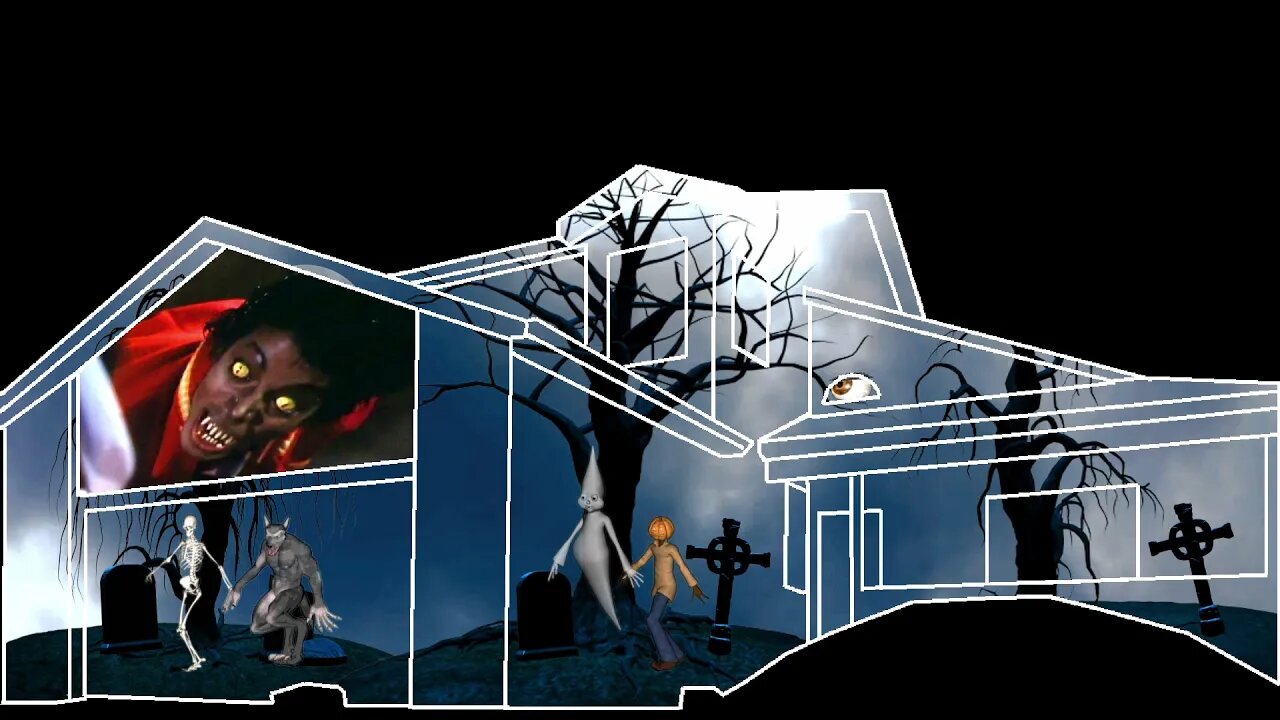 Updated Thriller Halloween Projection Mapping Video Sample
