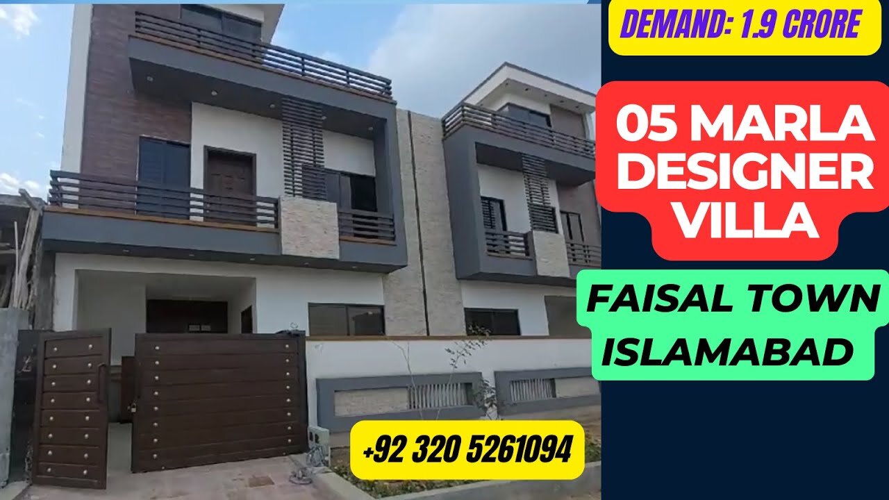 05 Marla Villa in Faisal Town Demand 1.9 Crores