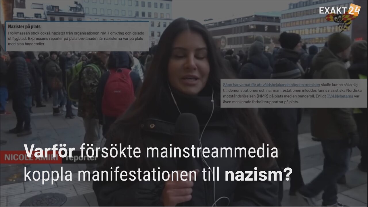 MSM mot väggen om varför de enbart såg "nazister" när många tusen demonstrerade för frihet