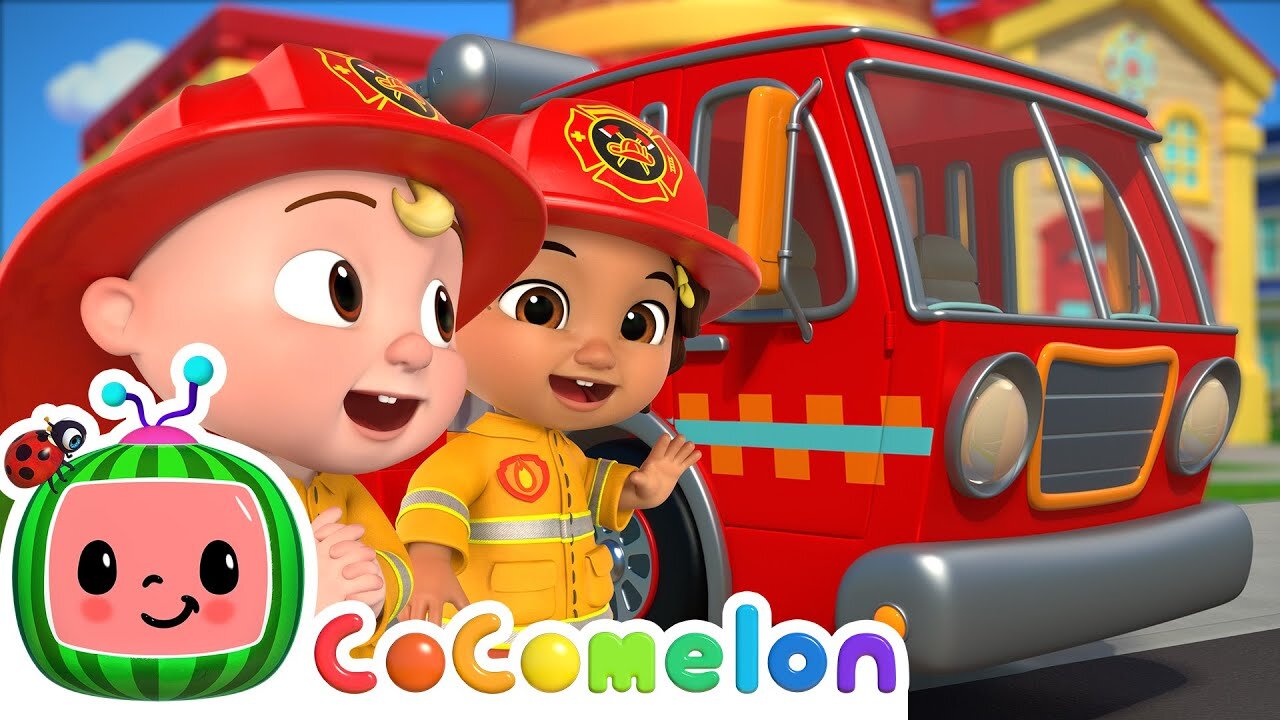 Wheels on the Fire Truck Song | CoComelon Nursery Rhymes & Kids Songs