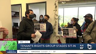 Tenants rights group stages sit-in at Prebys offices