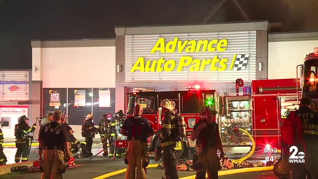 Man in custody after allegedly setting three alarm fire at Advance Auto Parts