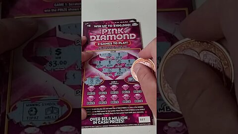 NEW Lottery Ticket Scratch Offs Pink Diamond!